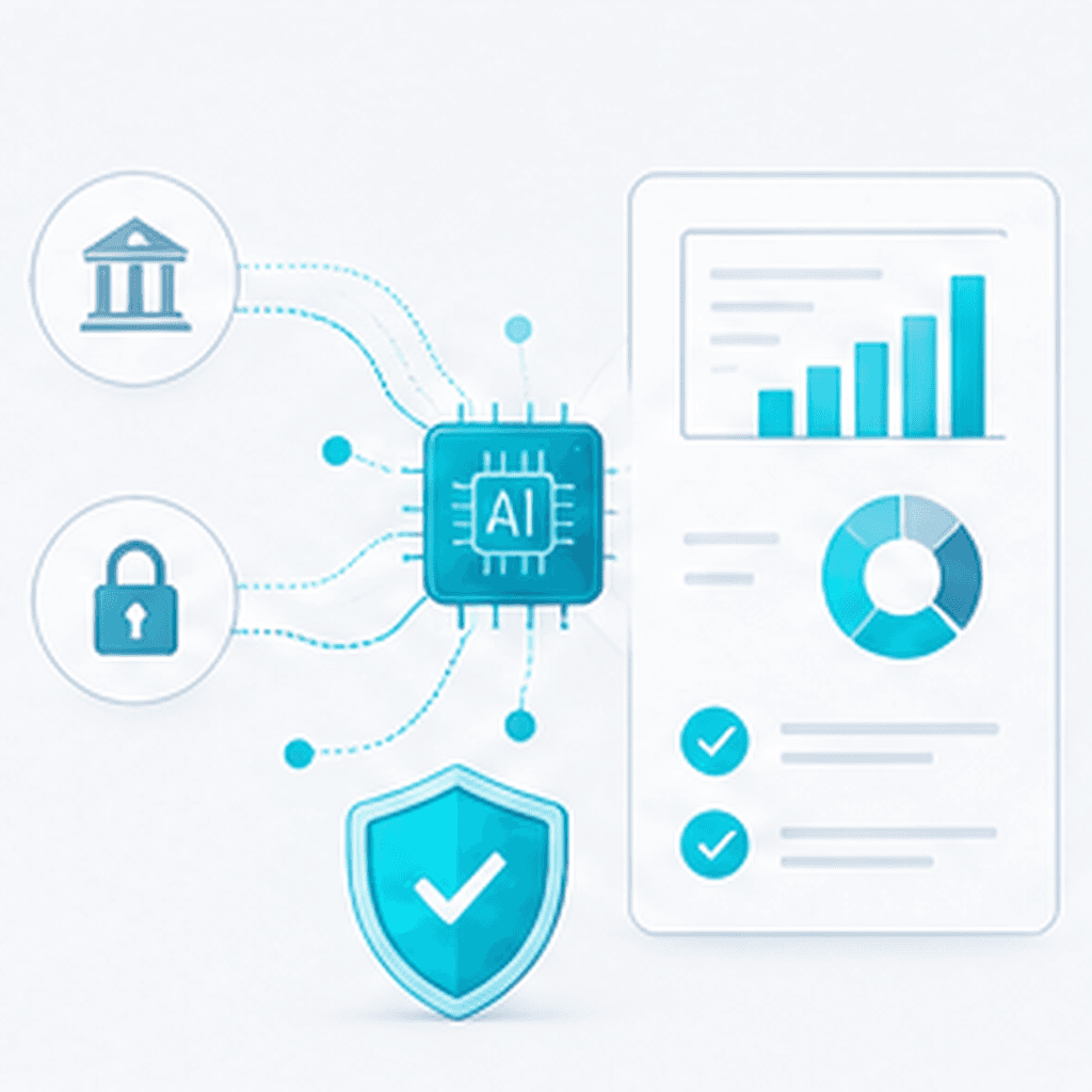 Secure AI working with financial reports, analytics, and client records